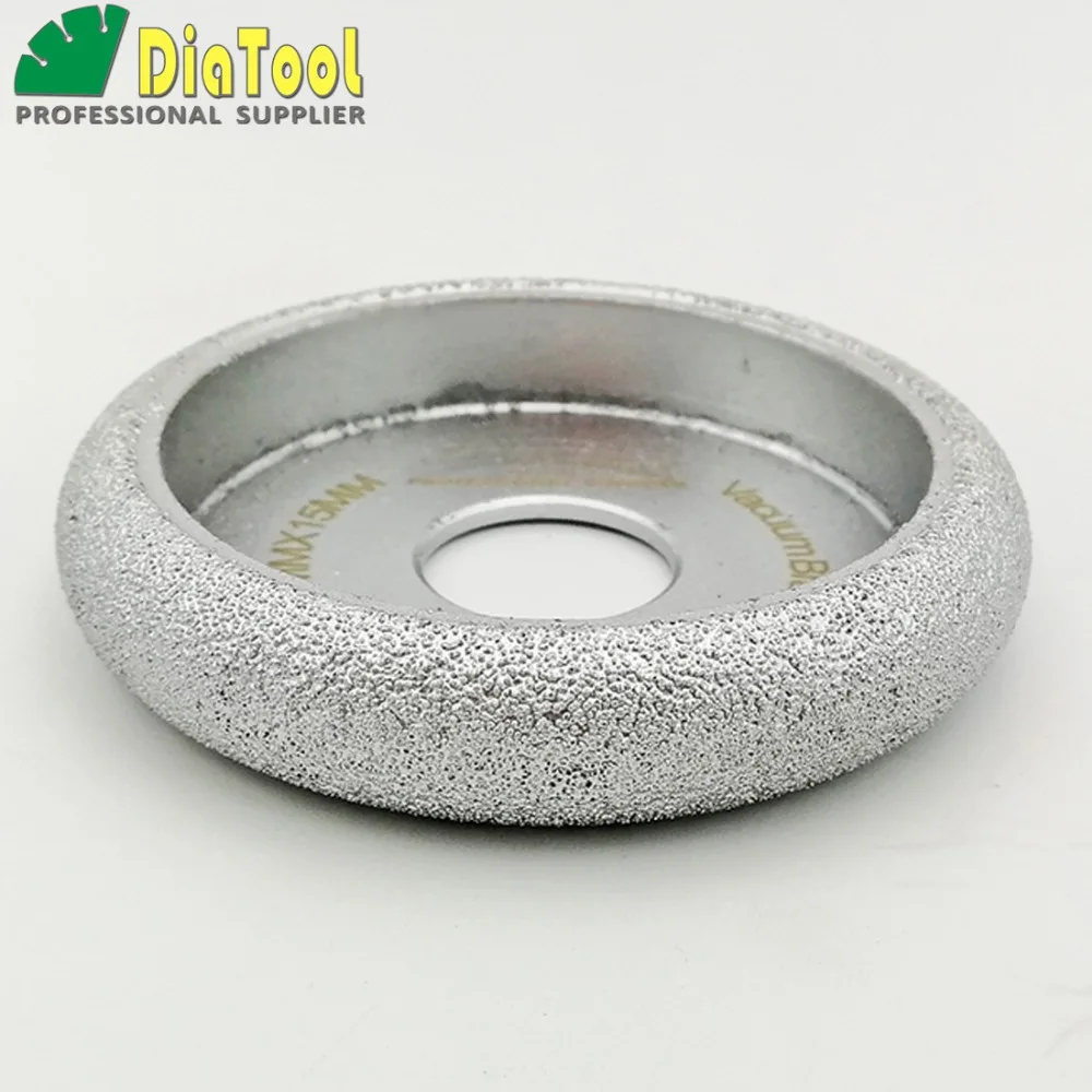 Diatool Dia75mmX15mm ВАКУУМНОЙ ПАЙКИ DIAMOND выпуклых профиль колеса для камня Искусственный