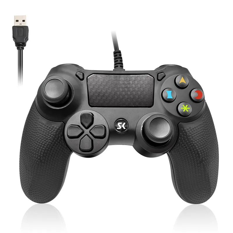 Black Высококачественная Проводная игровой контроллер 6 monnths гарантии для PS4 джойстик для игр 3 цвета для ps3 игровой контроллёр gamesir геймпад пк цвет: черный, синий - Цвет: Black