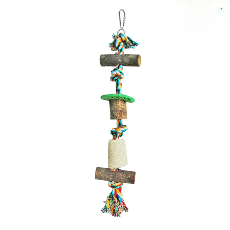 Loofahlove Colorful Bird Toys Parrot Swing Cage Decor 