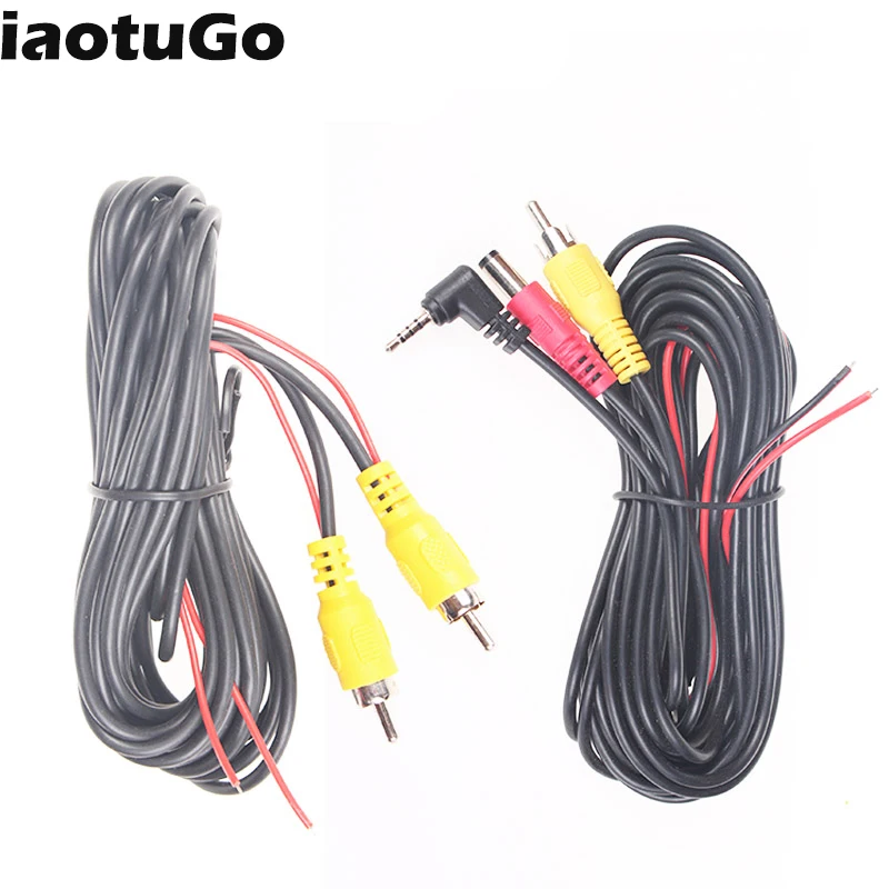 

6M Video Cable AV Cable 2.5mm Jack / RCA Connector For Car DVR / Mirror DVR /Portable GPS/Car DVD/Monitor