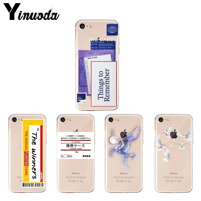 

Yinuoda GAS Original phone case for iPhone X XR XS MAX 8 7 6 6s plus 5 5S SE Soft Silicone Transparent