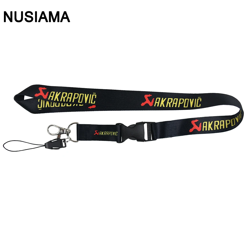 

New Phone case Lanyard Neck Straps for AKRAPOVIC Motorcycle exhaust pipe keychain USB ID Card Hang Rope Car keycord Accessories