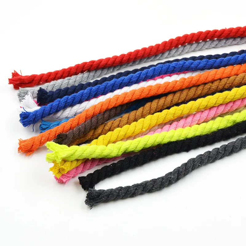

18 Colors pick 8mm Twisted Cotton Cords String DIY Craft Decoration Rope Thread Cotton Cord for Bag Drawstring Belt Hat CD27A
