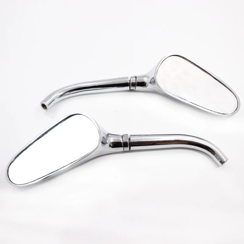 Arcade 2x Universal Custom Chrome Motorcycle Side Mirrors Golf Club Mirrors For Harley Davidsons Suzuki Honda Kawasaki Cruisers