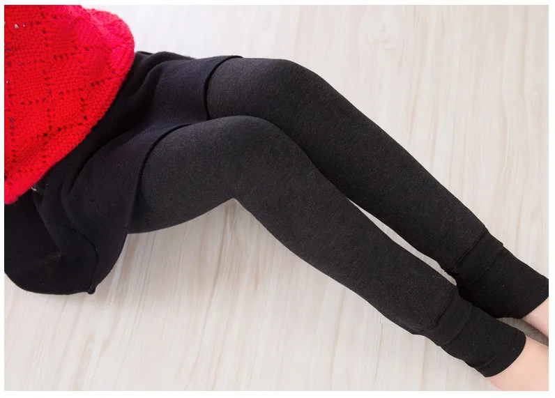 Популярные зимние леггинсы для девочек однотонные штаны по щиколотку бархатистые детские штаны повышенной эластичности для любых случаев