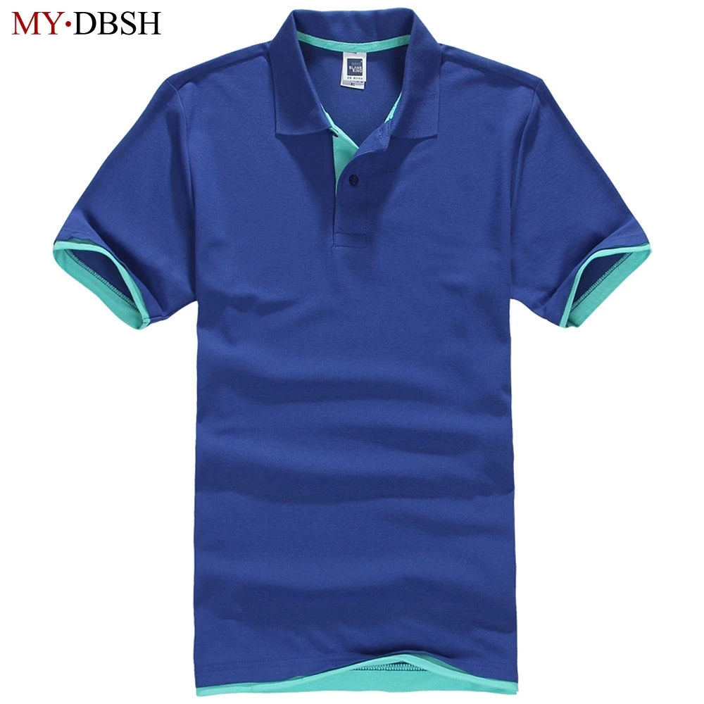 2019 Fashion British Style Polo Shirts Men elastic cotton Short Sleeve Solid Polo Shirt Men's 