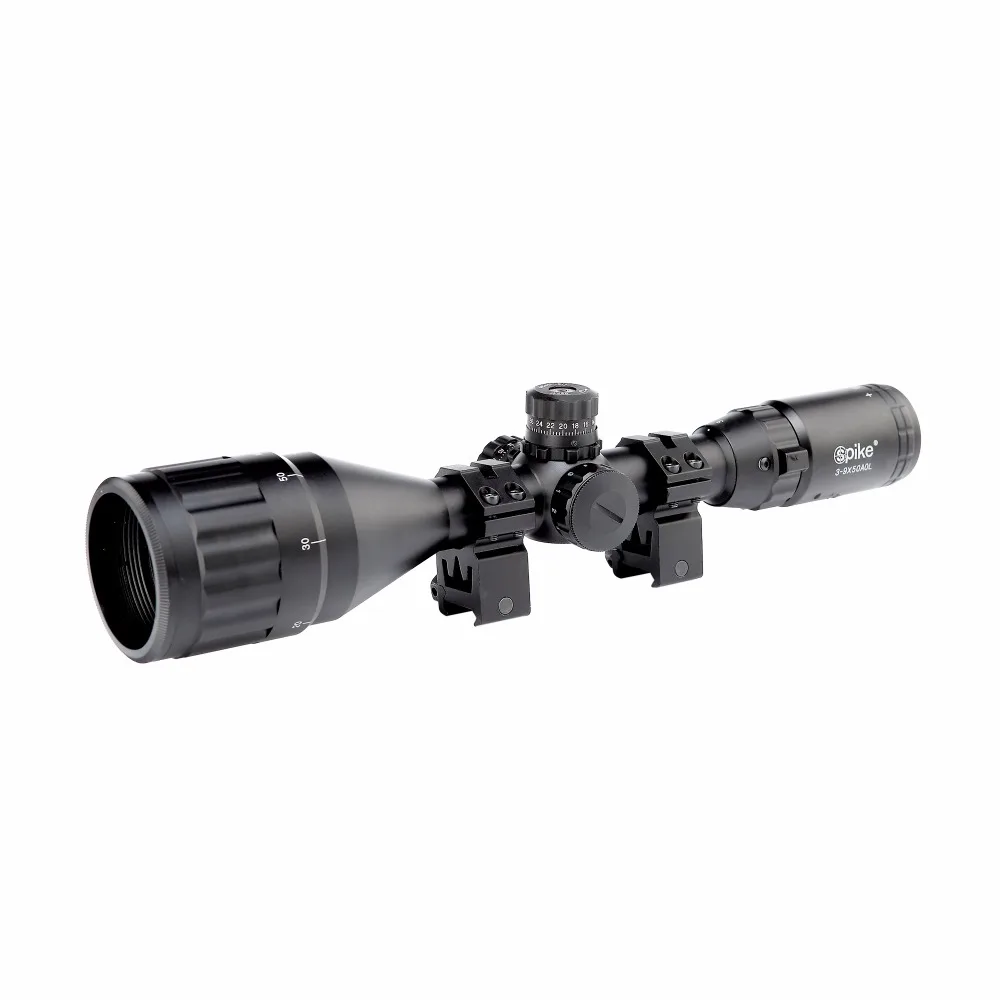 

2017 Free shipping discount hot sale SPIKE black Waterproof 3-9x50 AOL Barrett sniper rifle optical sight for shotguns