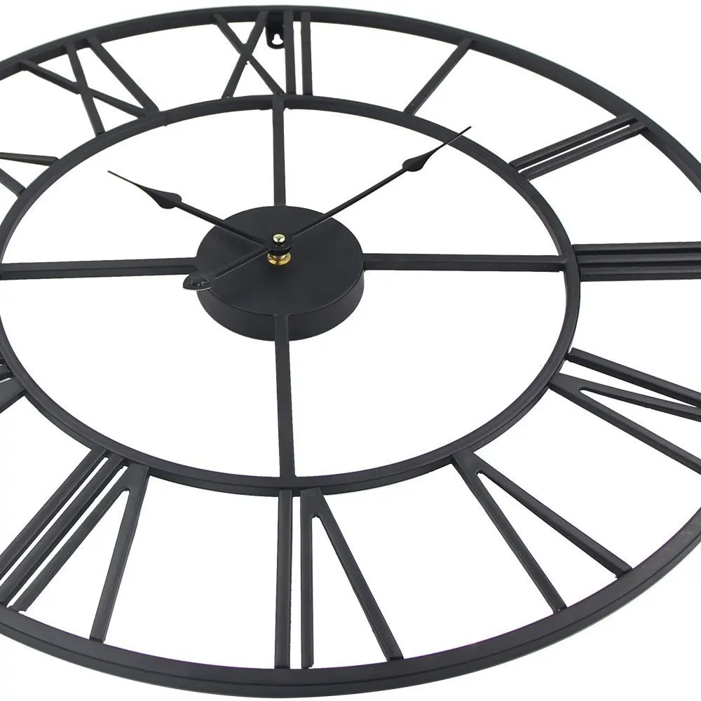 2" Бесшумная Шестерни настенные часы Винтаж в стиле ретро, из железа, металла настенные часы