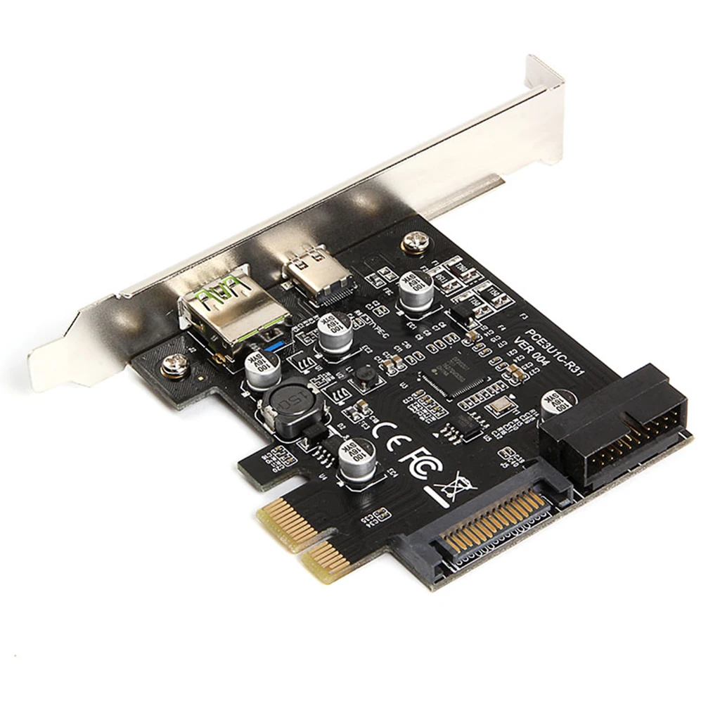 PCI-e To USB3.1 Type-C Expansion Card / PCIe To USB 2.4A Fast Charge+19PIN PCI-E to Type-c Adapter Card