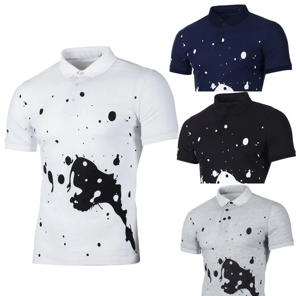 

KLV New Man Polo Shirt Mens Casual Embroidery Cotton Polo shirt Men Short Sleeve High Quantity polo men Black Gray White Navy