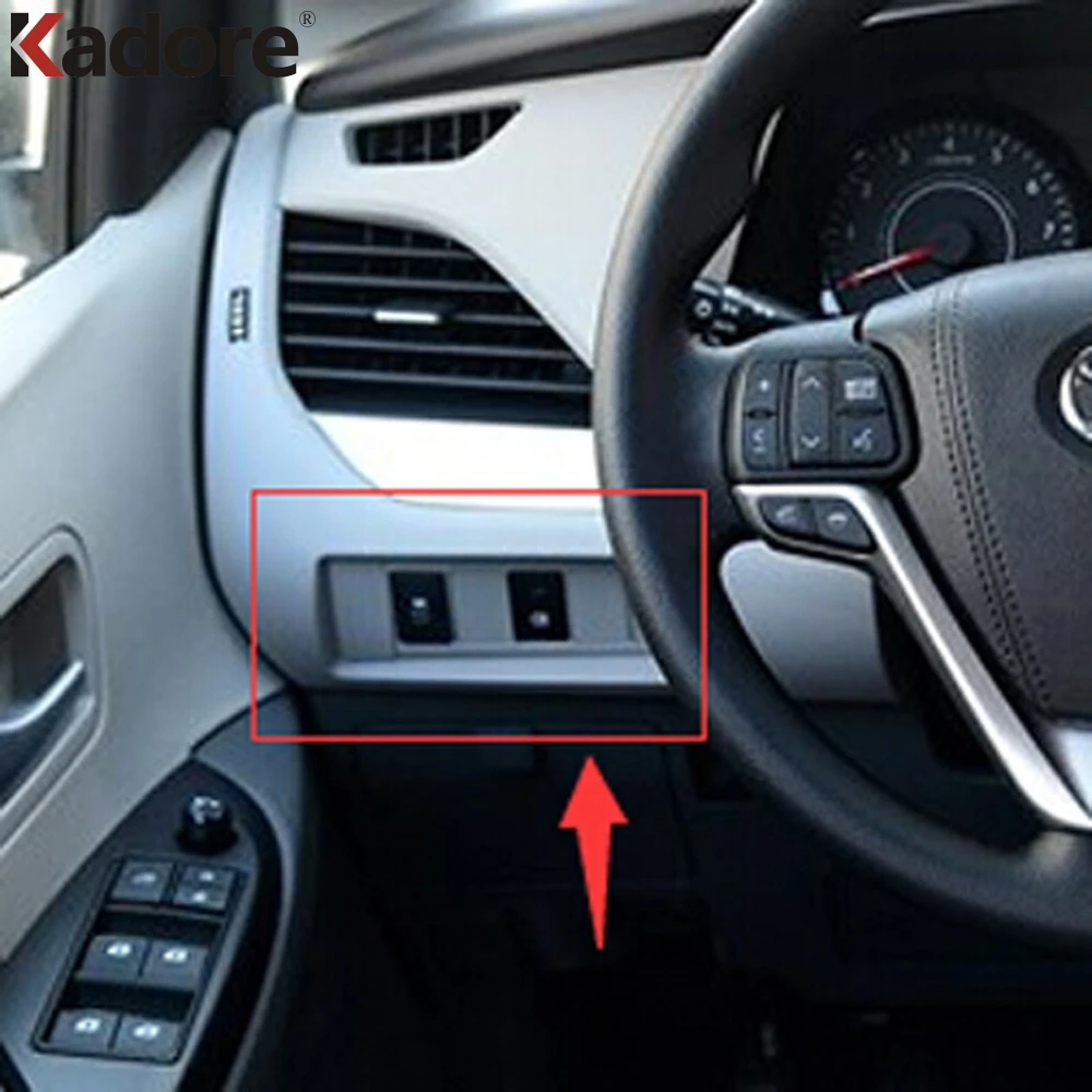 

For Toyota Sienna 2010 2011 2012 2013 2014 2015 2016 ABS Matte Headlight Switch Controller Button Cover Inner Accessories