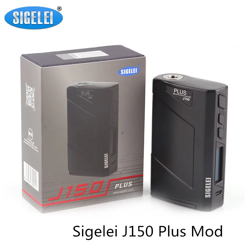 

Original Sigelei J150 Plus Mod 16w Vape Modes Electronic Cigarette Box Mod Kit Zinc Alloy 0.91'' OLED Screen