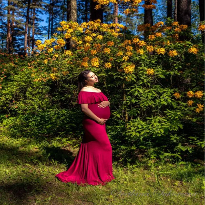 Реквизит для фотосессии для беременных сексуальное платье макси элегантное необычное платье для фотосессии для беременных женское длинное платье с воротником «рыбий хвост»