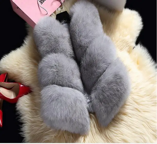 

Vests Outerwear Coat The new 2017 Winter Women thick warm faux fur vest high quality fashion O-Neck Short Fur Coat Women Jackets