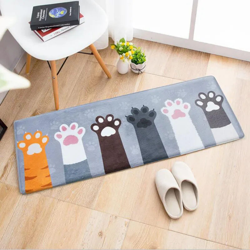 Thick Coral Velvet Point Plastic Lovely Cat Rugs Super Cozy Soft Non