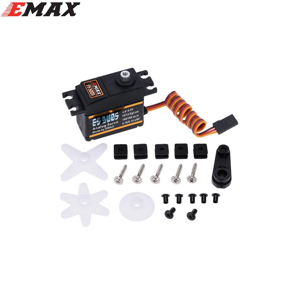 

Emax ES3005 Analog Metal Waterproof Servo with Gears 43g servo 13KG torque for RC car boat airplane