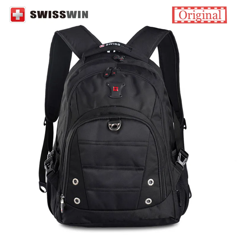 Swisswin Brand Fashion School font b Backpack b font For Teenage Boys Swissgear Waterproof 15 6