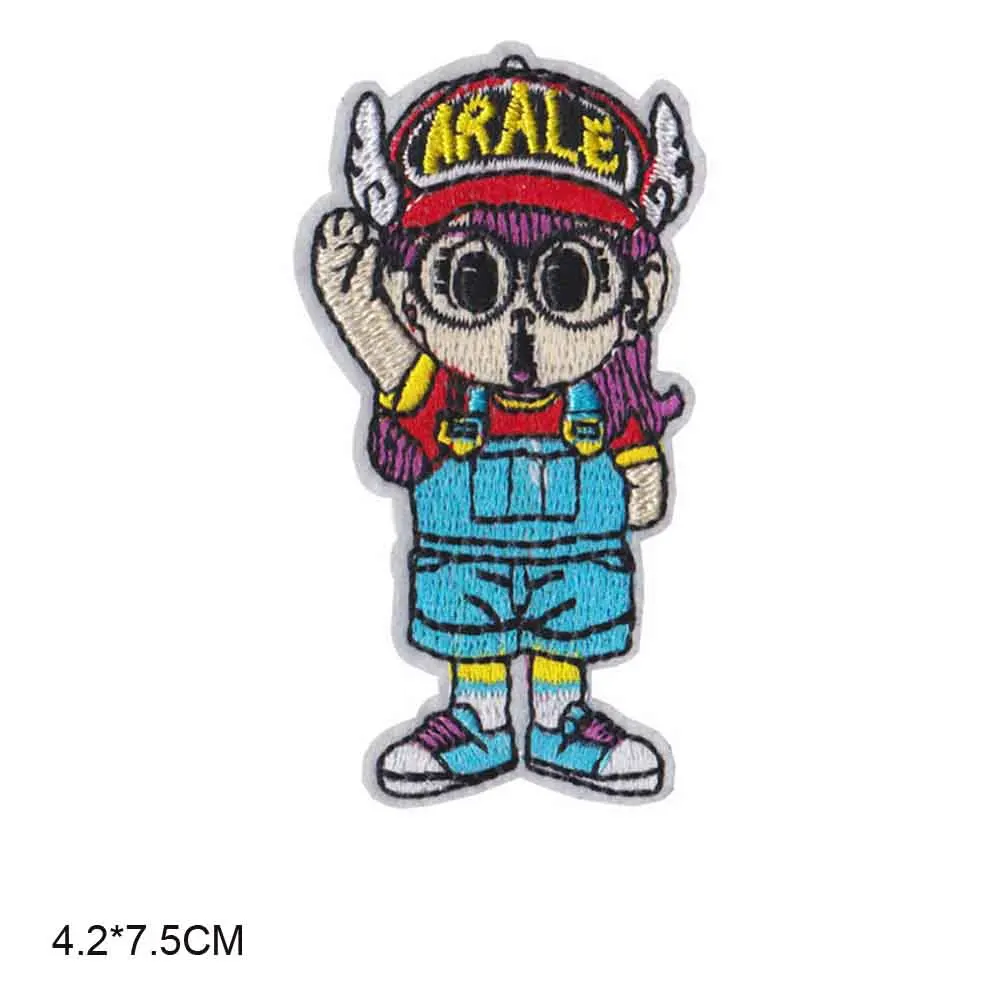 Arale Мультфильм Аниме Железный на вышитой одежды нашивки для одежды наклейки одежды оптом - Цвет: ARALE   (zhan