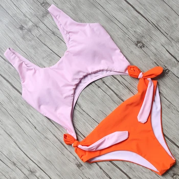 

Sexy Swimsuit Women Sport Bikini Hollow One Pieces Swimwear Padded Bathing Suit Push Up Swimming Suit 2018 Low Waist Bikini Set
