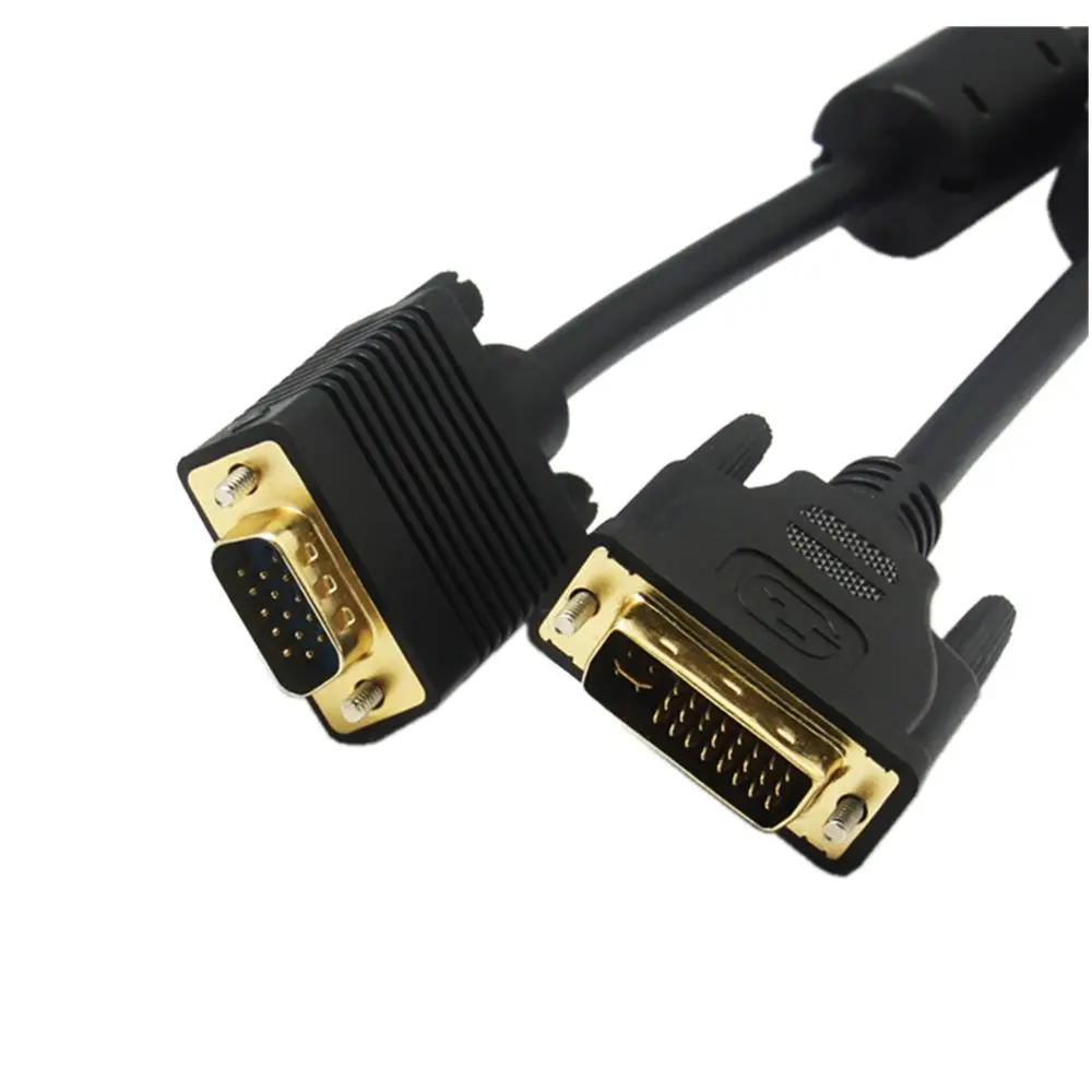 Высокое качество DVI 24+ 5(DVI-I) папа к VGA папа дисплей монитор кабель dvi к vga кабель 0,3 м/1,5 м