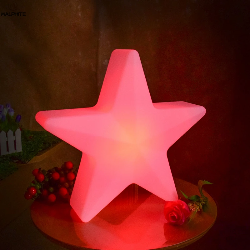 

LED Colorful Stars Night Light Color Remote Control Bedroom Bedside Decor Night Lamp Waterproof Living Room Lighting Luminaria