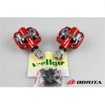 

Wellgo WM001 bicicleta authentic Taiwan magnesium alloy outdoor sports bike pedal bicycle pedal mountain bike self-locking pedal