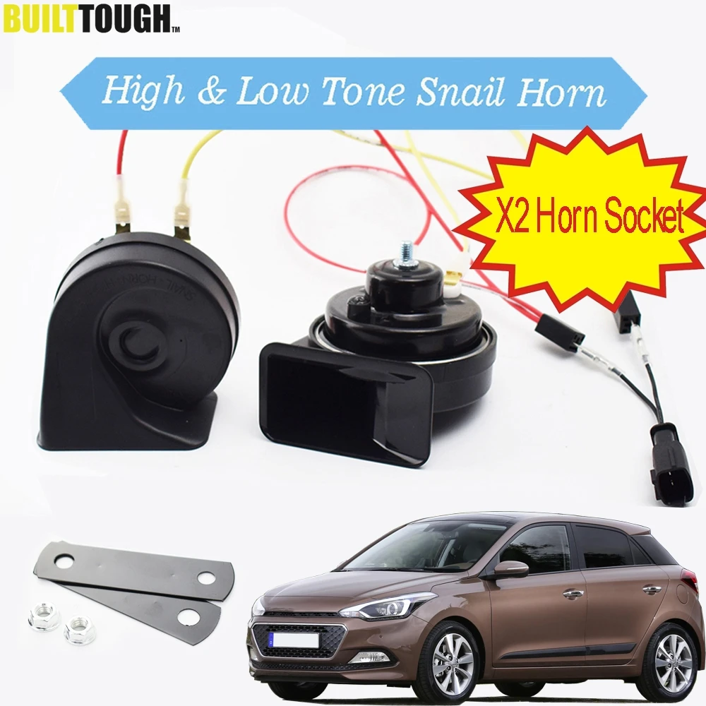 

For Hyundai i20 GB 2014 2015 2016 2017 2018 2019 2020 Snail Horn 12V 125db Loud Auto Horns Waterproof Dual Tone Car Horns