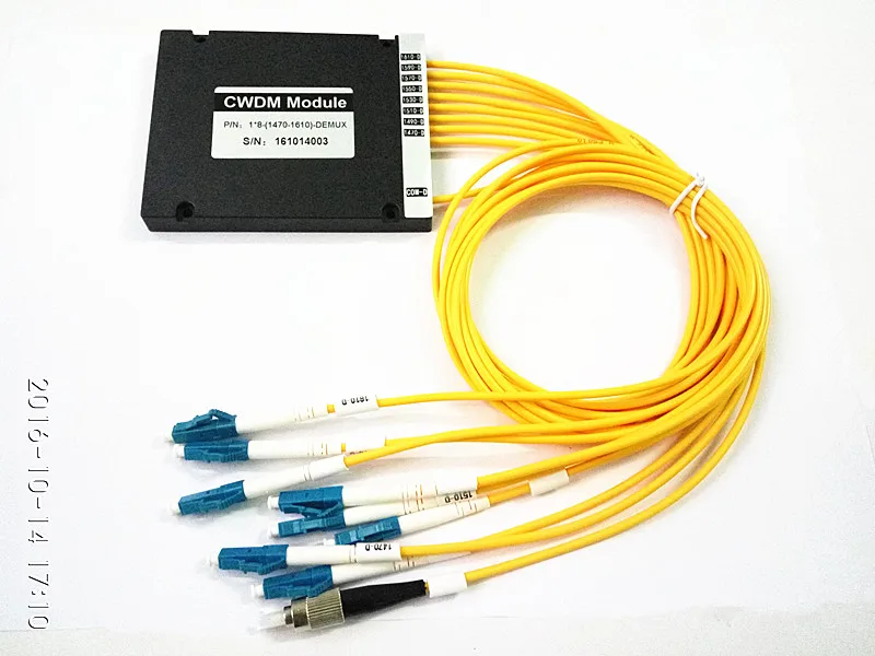 

8 channel fiber optic CWDM,mux and Demux CWDM 8CH+1 channels 1470/1490/1510/1530/1550/1570/1590/1610nm LC-FC