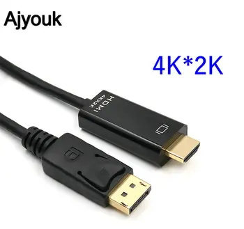 

100PCS 4K*2K Display port DP To HDMI Male Converter Adapter Cable For PC Laptop HD Projector 1.8M