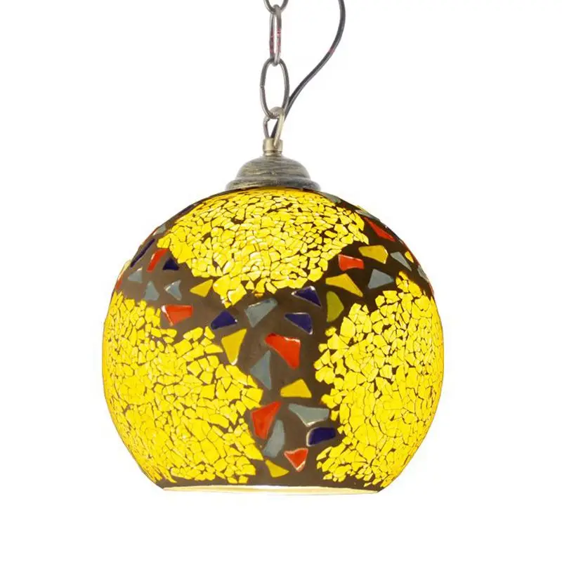 

Fashion Mosaic Glass Balcony Pendant Lights Creative Hallway Entrance Pendant Light Restaurant Cafe Bar Pendant Lamps