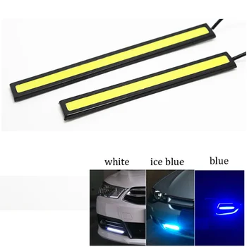 

Car Styling 17CM 2pcs/set Barras Led Cob Drl Daytime Running Light Waterproof DC 12V External Led Car For Audi a3 q5 q7 For BMW
