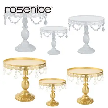 

20/25/30cm Gold Mirror Surface Wedding Dessert Tray Cake Stand Wedding Party Birthday Decoration Pan Cake Cookies Display