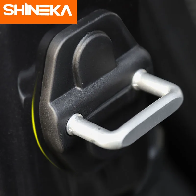 SHINEKA الداخلية أفاريز ل جيب رانجلر JL 2018 + سيارة الباب قفل الديكور غطاء ل جيب رانجلر JL سيارة التصميم التبعي
