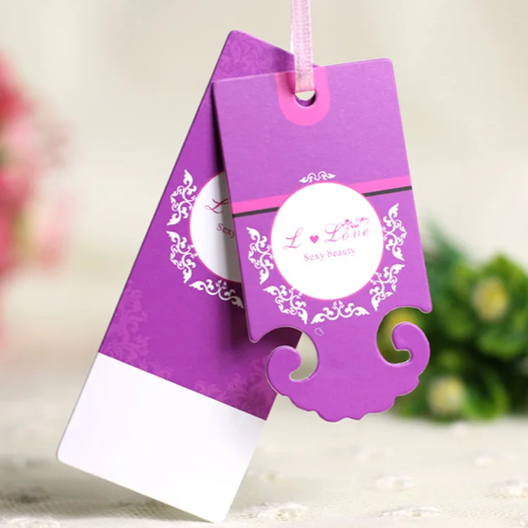 Customized High quality and fashion design paper underwear hang tag