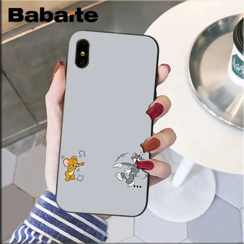 

Babaite Tom and Jerry funny cute cartoon Custom Phone Case for iPhone 8 7 6 6S 6Plus X XS MAX 5 5S SE XR 10 11 11pro 11promax