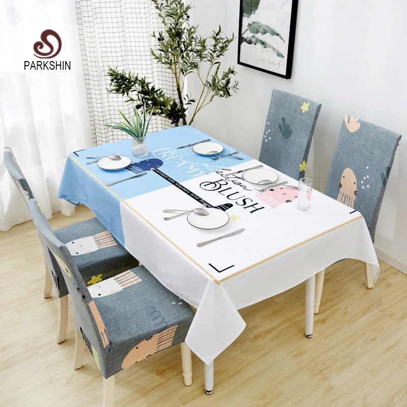 

Parkshin 2019 Fashion Nordic Waterproof Tablecloth Home Kitchen Rectangle Table Cloths Party Banquet Dining Table Cover 4 Size