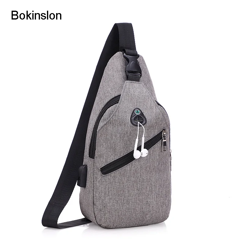 

Bokinslon Messenger Bags Men Simple Nylon Casual Small Bags Unisex Handbag Shoulder