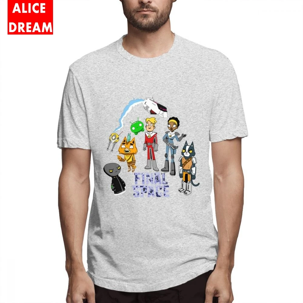 For Men Final Space Montage T-shirt Harajuku Mooncake T-Shirt O-neck S-6XL Plus Size Tshirt Cartoon Birhtday Gift Tees | Мужская одежда