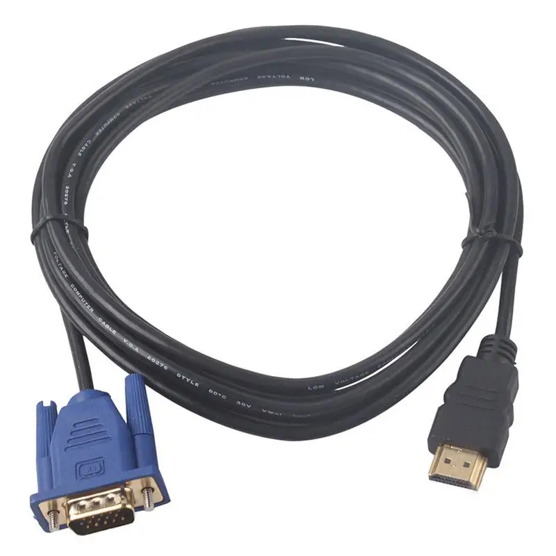 Кабель HDMI Мужской 3M 10Ft to VGA HD-15 позолоченный адаптер для HDTV DVD #51609 |