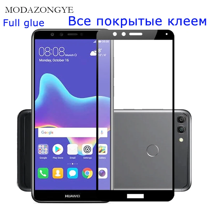 Tempered Glass For Huawei Y9 2018 Screen Protector Huawei Y9 2018 Screen Protector For Huawei Y9 2018 FLA-LX1 Y 9 Full Glue (7)