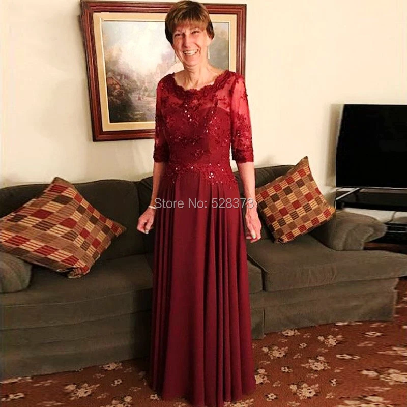 wine red mother of the bride dresses