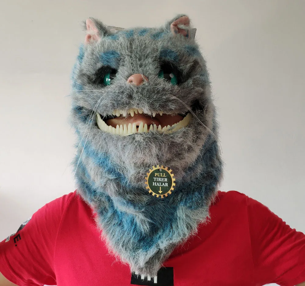 

Alice in Wonderland Cheshire Cat Plush mask Halloween cosplay Toe Box Hoods personalized chirstmas gift