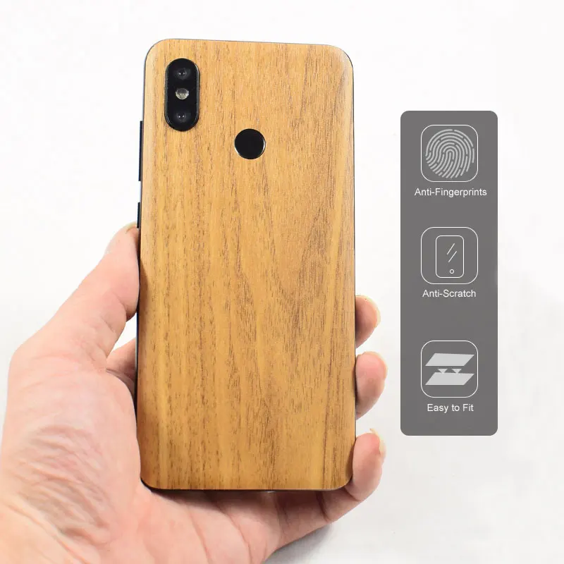 Деревянные зерна назад Стикеры пленка для Xiaomi Mi8 защитный телефон Обёрточная