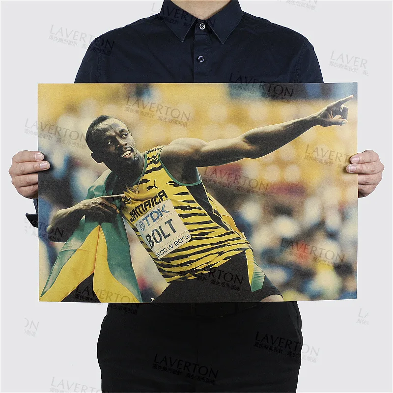 Higt качество Usain Bolt A/sprinter/олимпийский чемпион/бегун/крафт бумага/бар постер/ретро