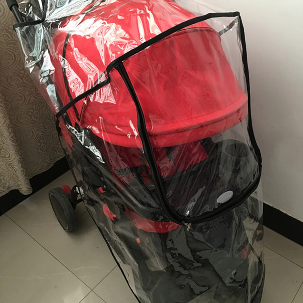 Baby stroller Accessories Rain cover Carriages Wind Dust Shield Zipper Baby Pushchair Wheelchair Cover Stroller Accessories