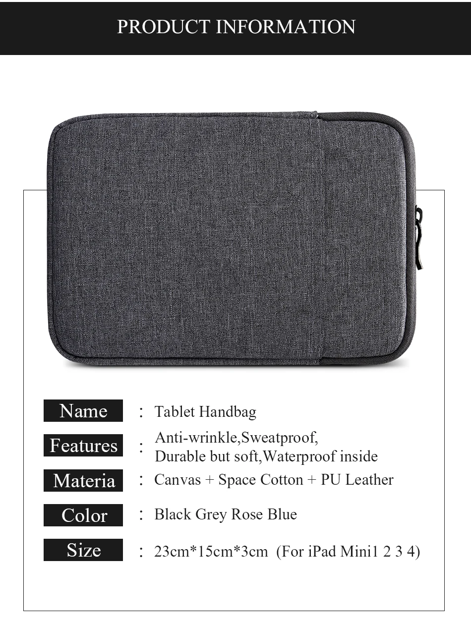 protective bag for iPad mini 1 2 3 4 (3)