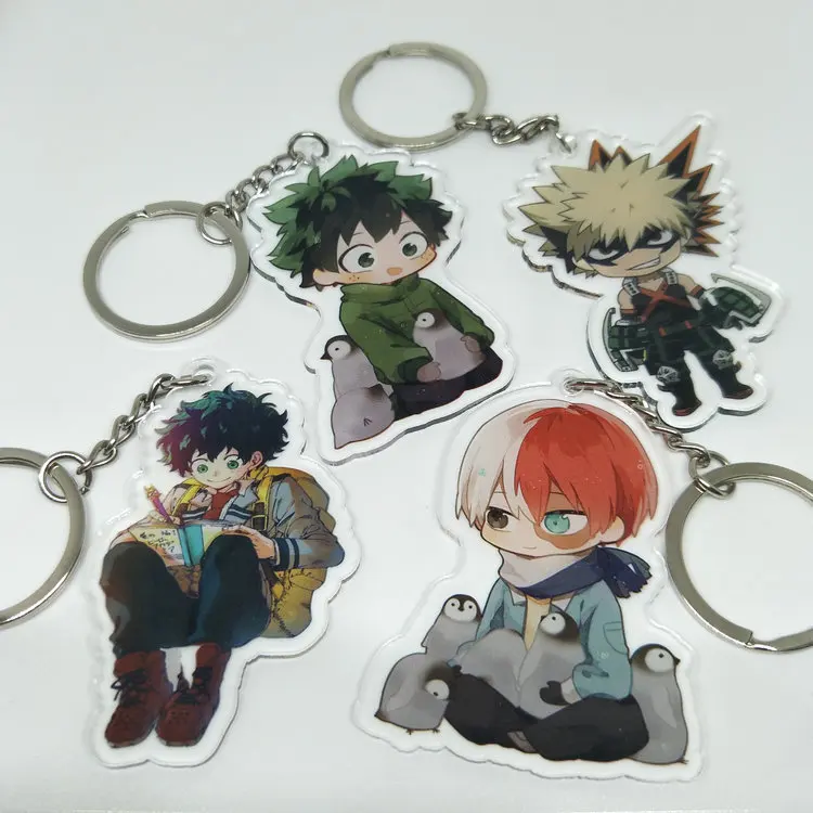 Аниме My Hero Academy брелок Midoriya izku Bakugou Katsuki Todoroki Shoto Милый Забавный мультяшный акриловый брелок Подвеска ювелирные изделия