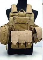 Военный Molle тактический FSBE Стиль Перевозчик жилет ж/медицинская сумка A-TACS FG 1000D нейлон