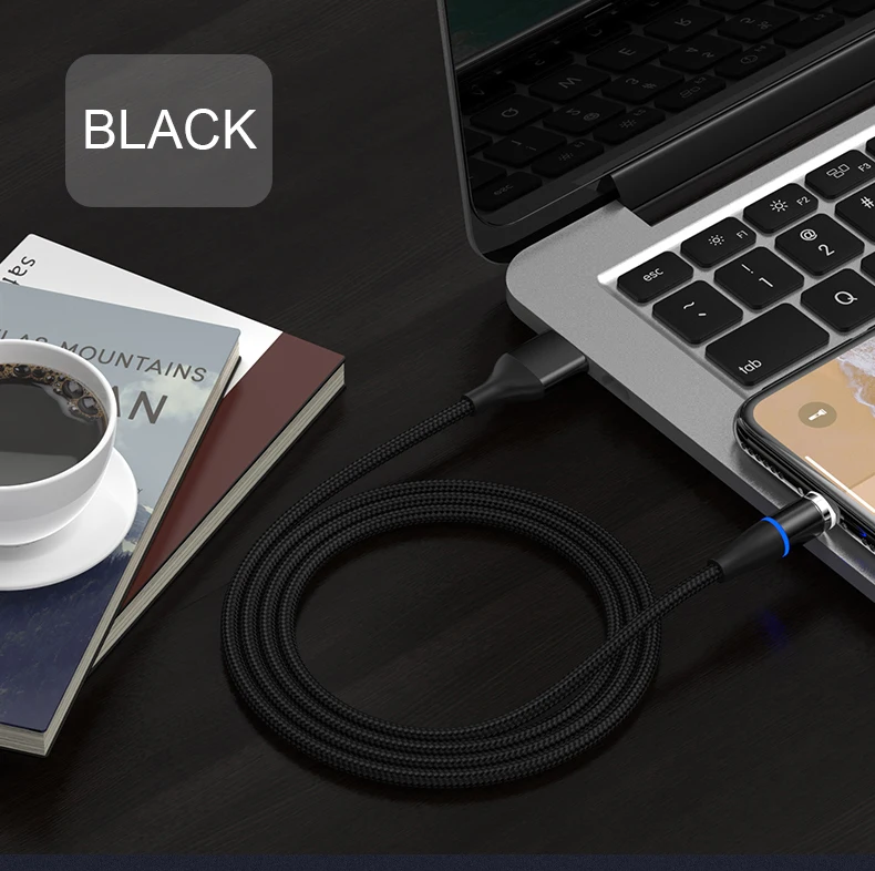 1 м светодиодный магнитный usb-кабель, супер быстрая зарядка, кабель USB type C, Магнитный зарядный кабель Micro usb для huawei Xiaomi LG