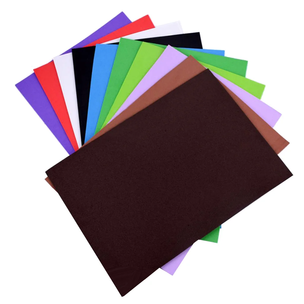 10 Pieces Common Sponge Foam Paper DIY Accessories Tools for Paper Craft Kids Handmade Hand Craft Colorful Paper